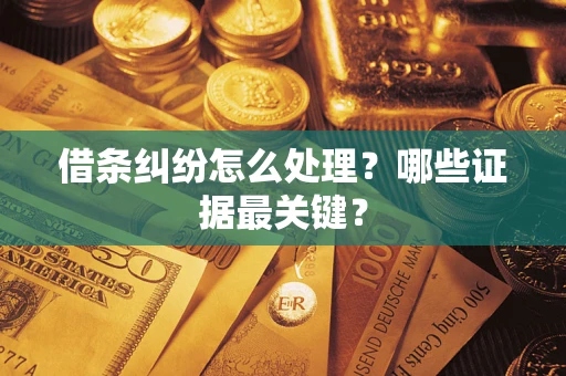 武汉借条纠纷怎么处理？哪些证据最关键？