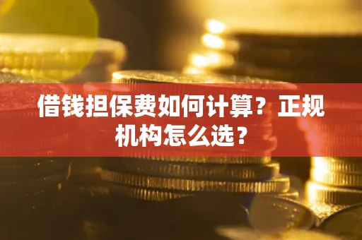 武汉借钱担保费如何计算？正规机构怎么选？