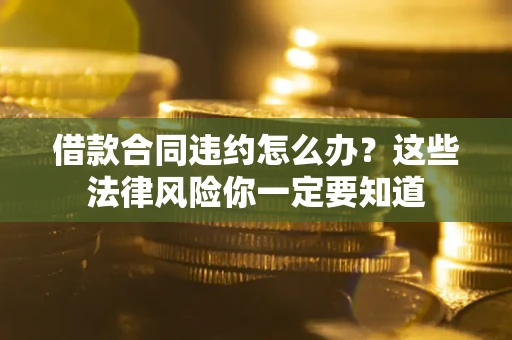 武汉借款合同违约怎么办？这些法律风险你一定要知道