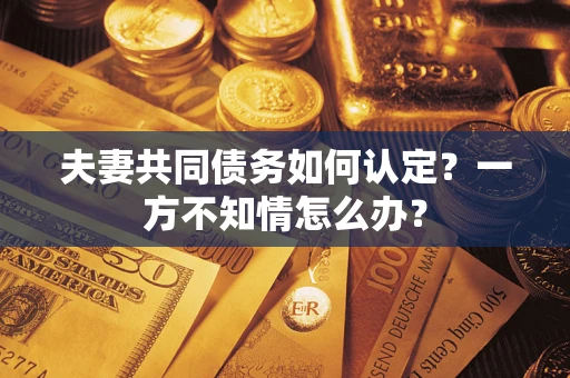 武汉夫妻共同债务如何认定？一方不知情怎么办？