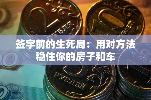 武汉签字前的生死局：用对方法稳住你的房子和车