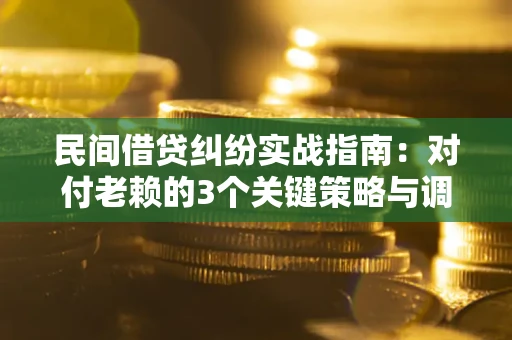武汉民间借贷纠纷实战指南：对付老赖的3个关键策略与调解盲区解析