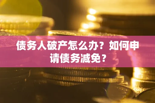 武汉债务人破产怎么办？如何申请债务减免？