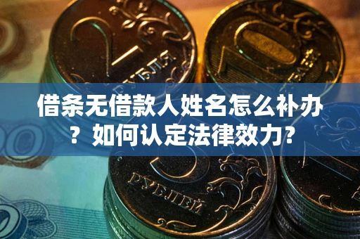 武汉借条无借款人姓名怎么补办？如何认定法律效力？